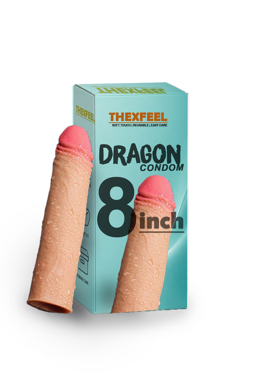 8 inch Silicon Made Double Brown Penis Cover