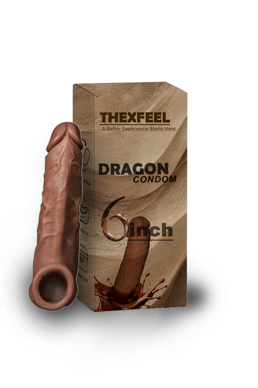 Dotted Penis Sleeve Double Hole 6 Inch Reusable Cock Extension Silicon Condom for Extra Length and Girth