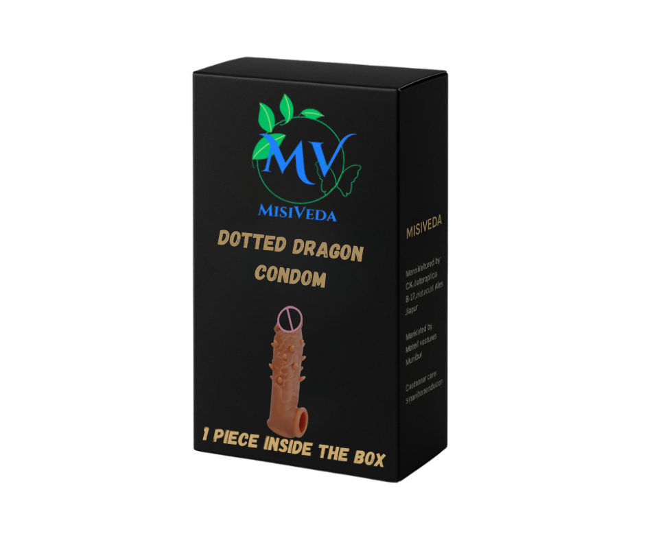 DOTTED DRAGON CONDOM  7 IN.
