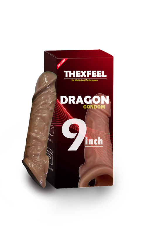 Jumbo Elephant Vibrating Extension Condom 9 IN.